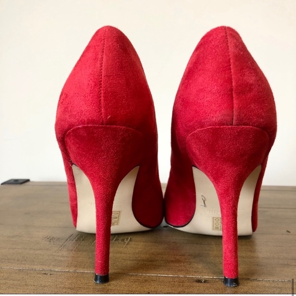 Red Suede Heels - Picture 7 of 8